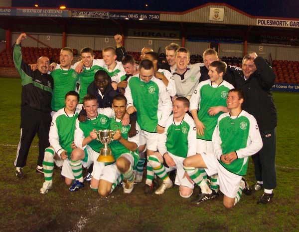 The Youth team winning the Birmingham County Cup 